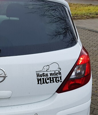 Auto Aufkleber Hetz Mich Nicht Elefant Autoaufkleber Sticker Lustig Spruch Fun Ebay