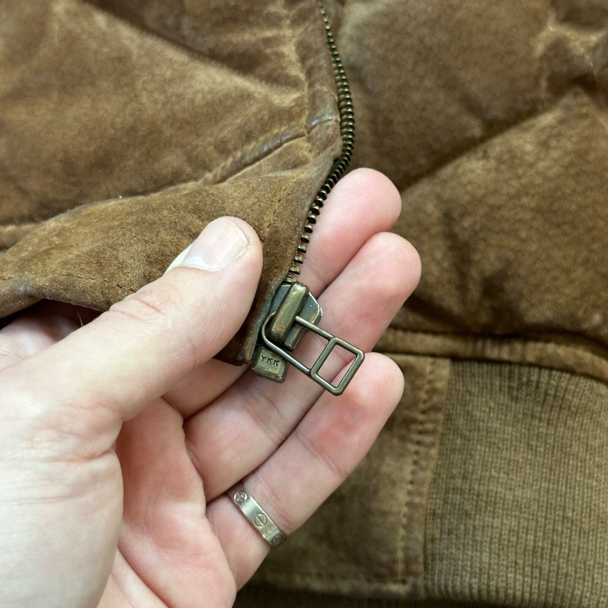 VTG 90s Eddie Bauer Jacket Brown Genuine Suede Leather Goose VTG 90s Eddie Bauer Jacket Brown Genuine Suede Leather Goose