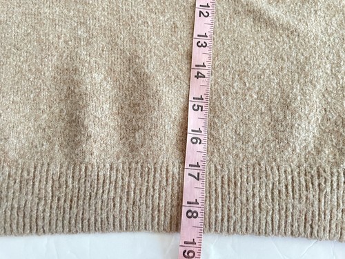 Tahari women's size L Knit brown wool blend v neck Crop Sweater Tank Top - Picture 5 of 9