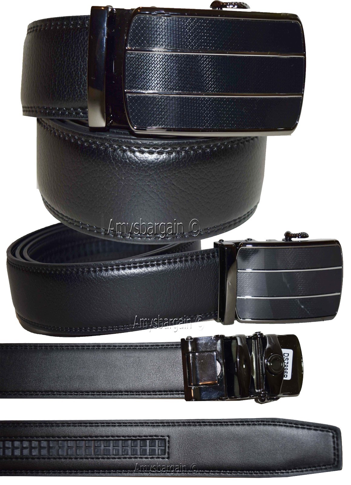 Leather belt. Men's Automatic lock belt, Men’s Dress & Casual belt. Strap. Band*-image