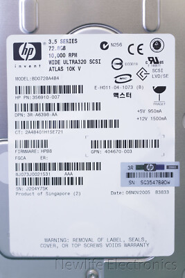 エス氏 HP 289042-001 72.8 GB 10,000 RPM 3.5 in. Ultra320 SCSI HDD