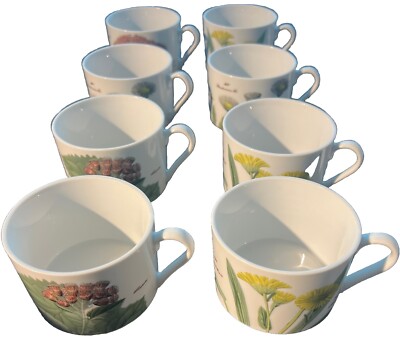 Rosanna of Seattle Giardino Two Sided Botanical Italian Garden Mug Set Of 8