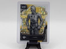 2024 Topps Star Wars High Tek C-3PO Black and White Gold Diffractor 47/50