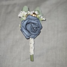 Blue boutonniere - Wedding Flowers - Buttonhole × 20 - ARTIFICIAL Decor Marriage
