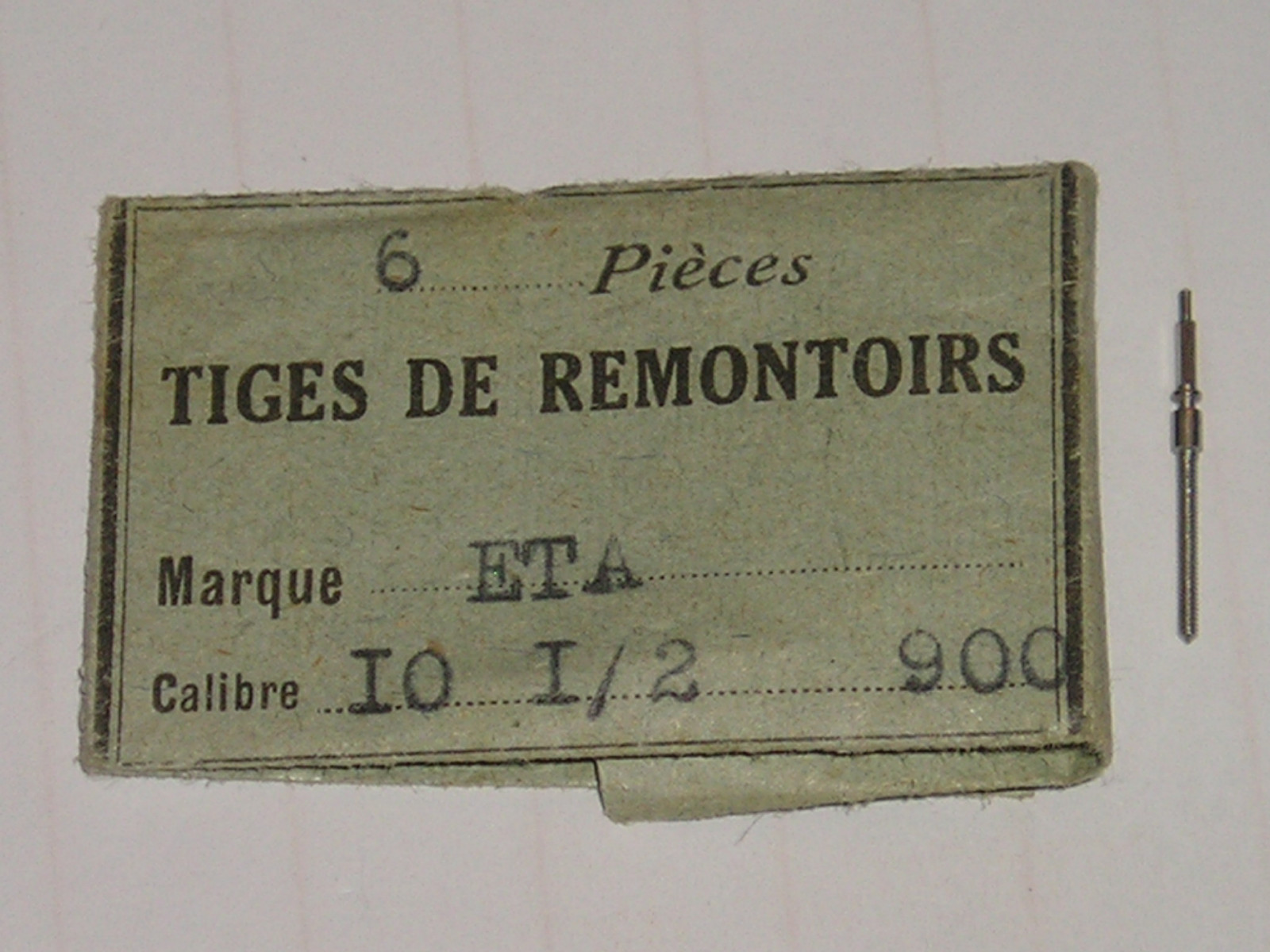 Tige De Remontoir ETA 900 / 901 / 902 Etc. - Compatible Ronda 1 - New Old Stock