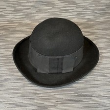 Nordstrom Black Wool Felt Fedora with Black Ribbon Band