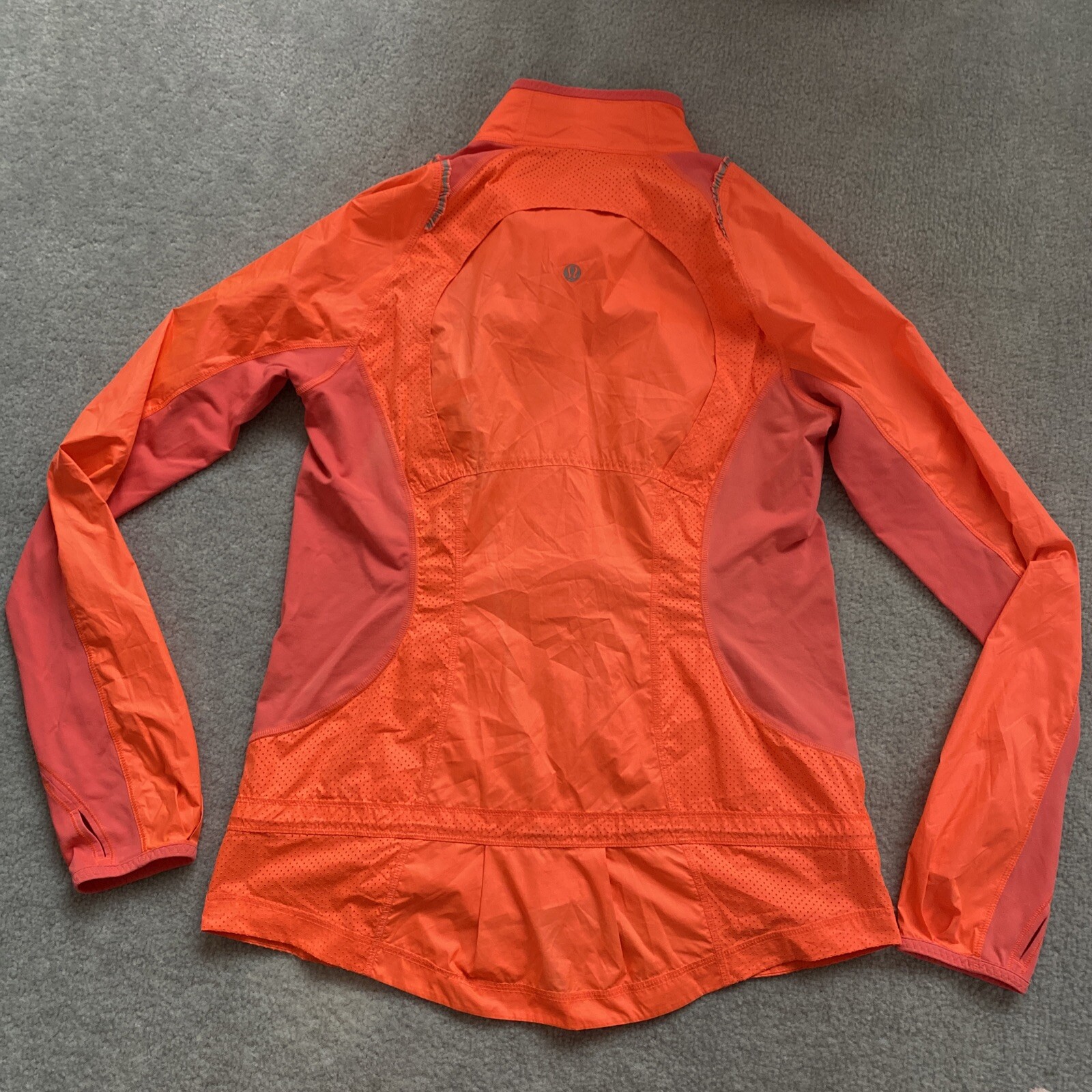 Lululemon Orange Collared Casual Lightweight Full… - image 4