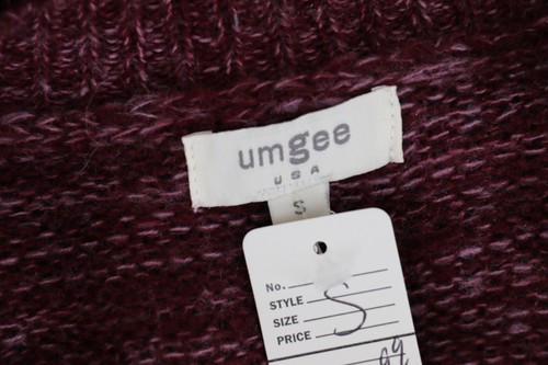 Umgee Womens Size Small Knit Wrap Low Cut Sweater Maroon Plum - Picture 6 of 6