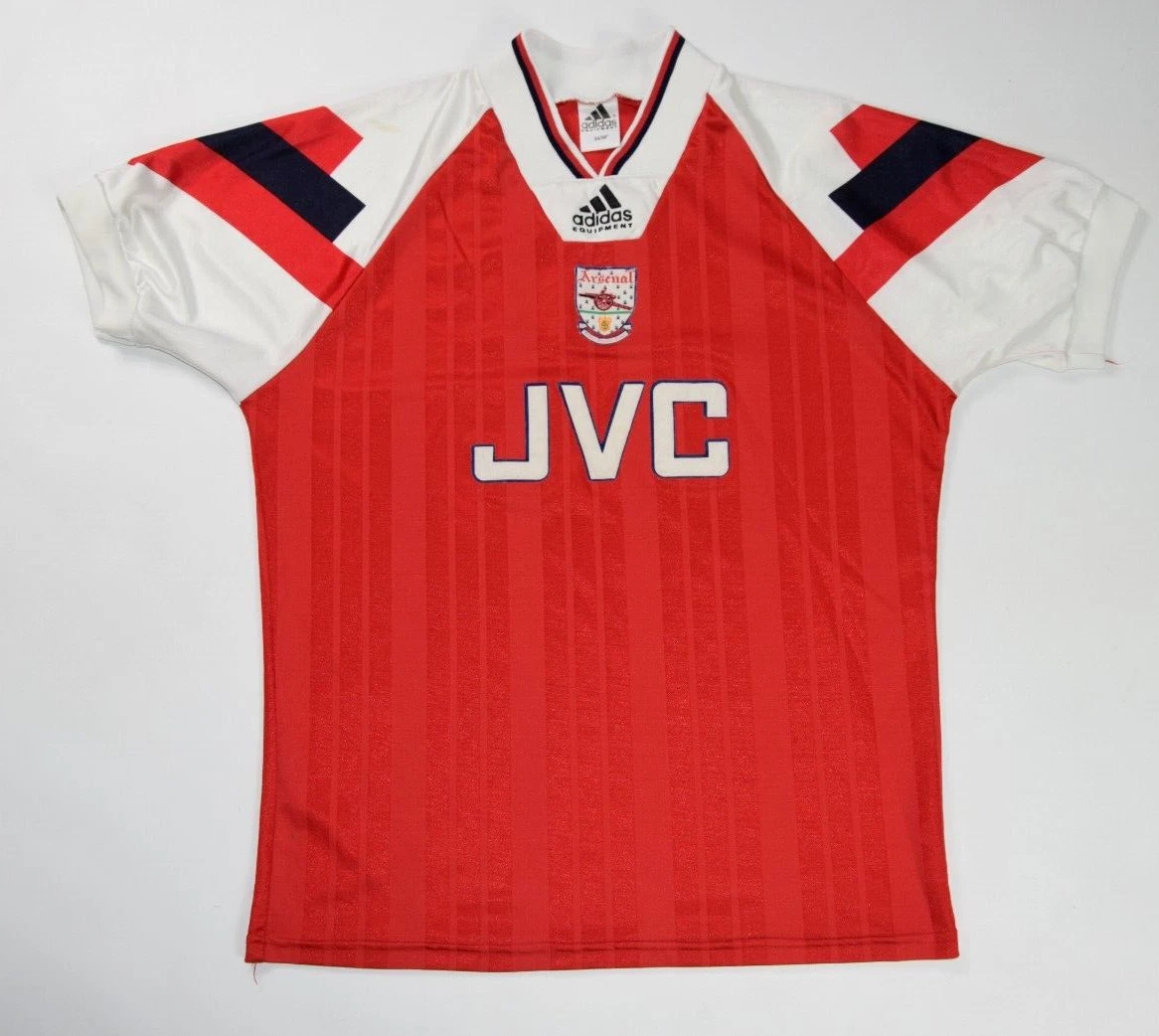 Arsenal Home football shirt 1992 - 1994. Sponsored by JVC