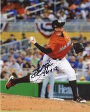 BRAD ZIEGLER MIAMI MARLINS SIGNED AUTOGRAPHED 8X10 PHOTO W/COA