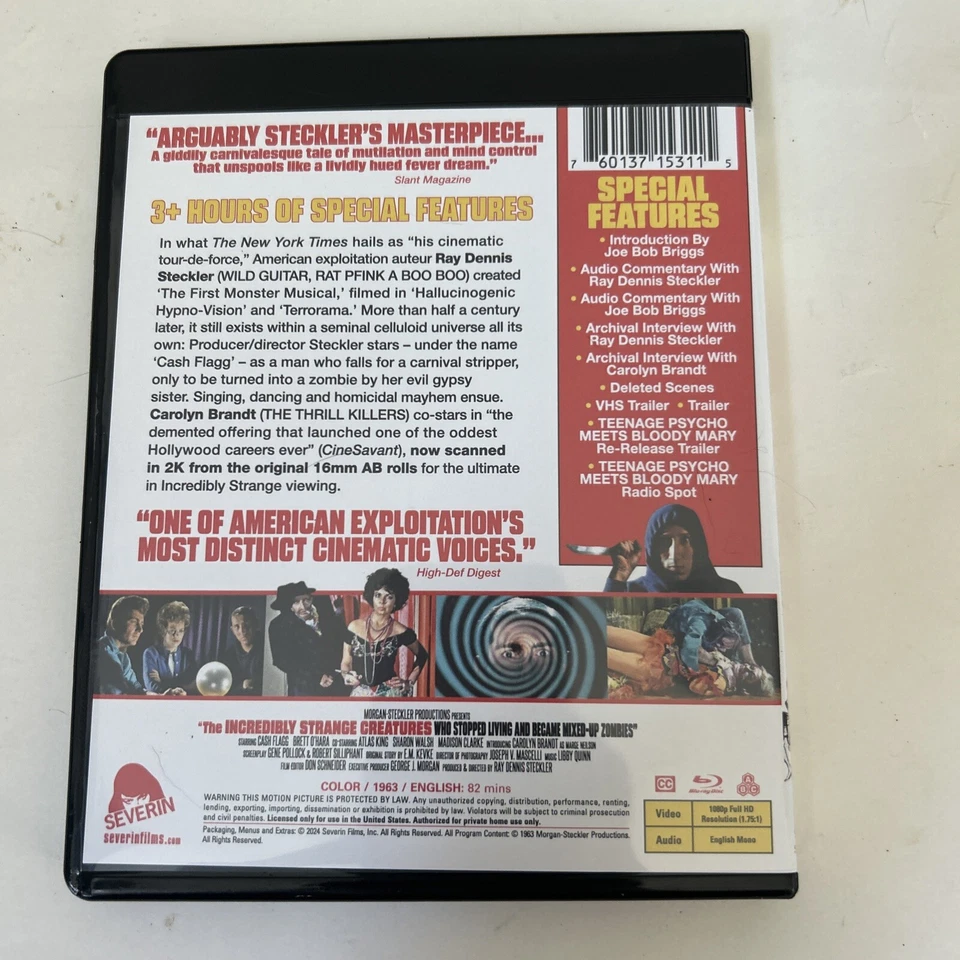 Severin 2K HD Incredibly Strange Creatures Who Stopped Living Blu-ray-bonus feat - Image 3 of 4