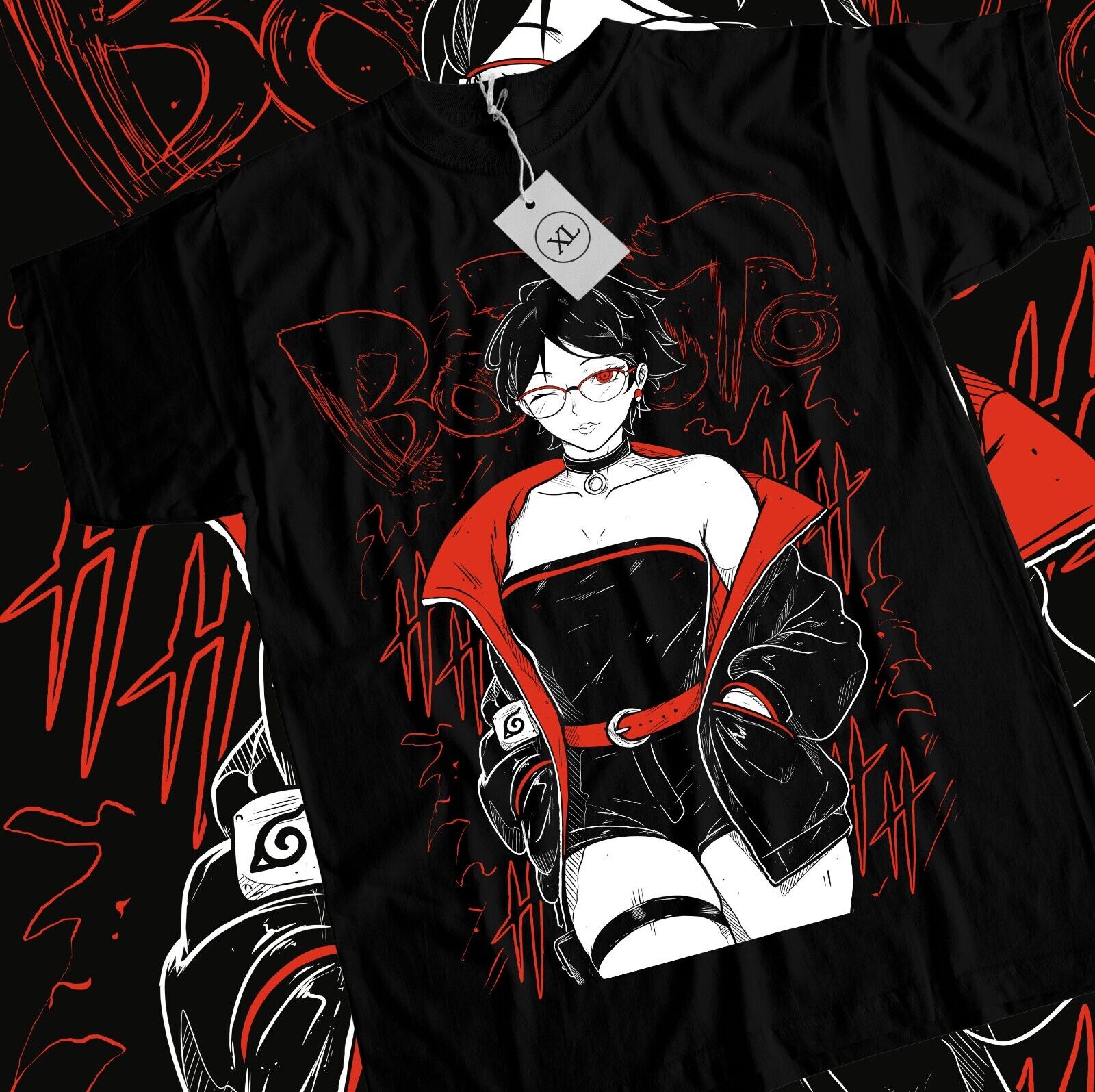 Camiseta Sarada Uchiha Chibi Anime Naruto