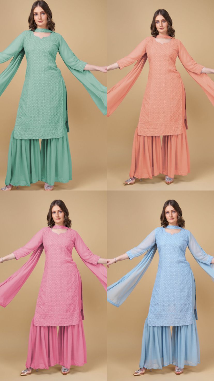 Bollywood boda sharara Salwar Kameez indio pakistaní bollywood traje plazzo