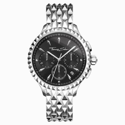THOMAS SABO Damen Uhr Chronograph Armbanduhr Rebel at Heart WA0346