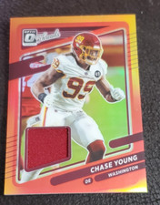 2021 Donruss Optic Donruss Threads Red Chase Young #TH-4 Washington