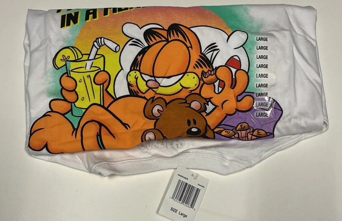 トップス H Garfield Size L T-Shirt Friday Person Monday World Cat Teddy Bear