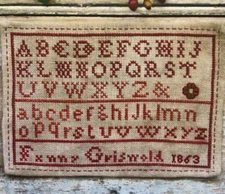PATTERN Vintage type Childs Alphabet Cross Stitch Sampler NEW Pineberry Lane