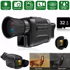 Digital 4X Zoom Night Vision Monocular Infrared Scope Hunting Camera Video+32GB