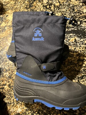 Kamik WaterBug Cold Weather Insulated Snow Boots Boy's Black