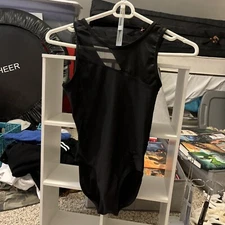 Plum Practicewear Solid Black Leotard (Extra Small, XS), Gymnastics Wear f Kids