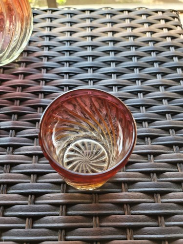 Baccarat Bambous Swirl Rose Tiente Tumble Up Set Bedside Decanter Glass Plate - Picture 6 of 10
