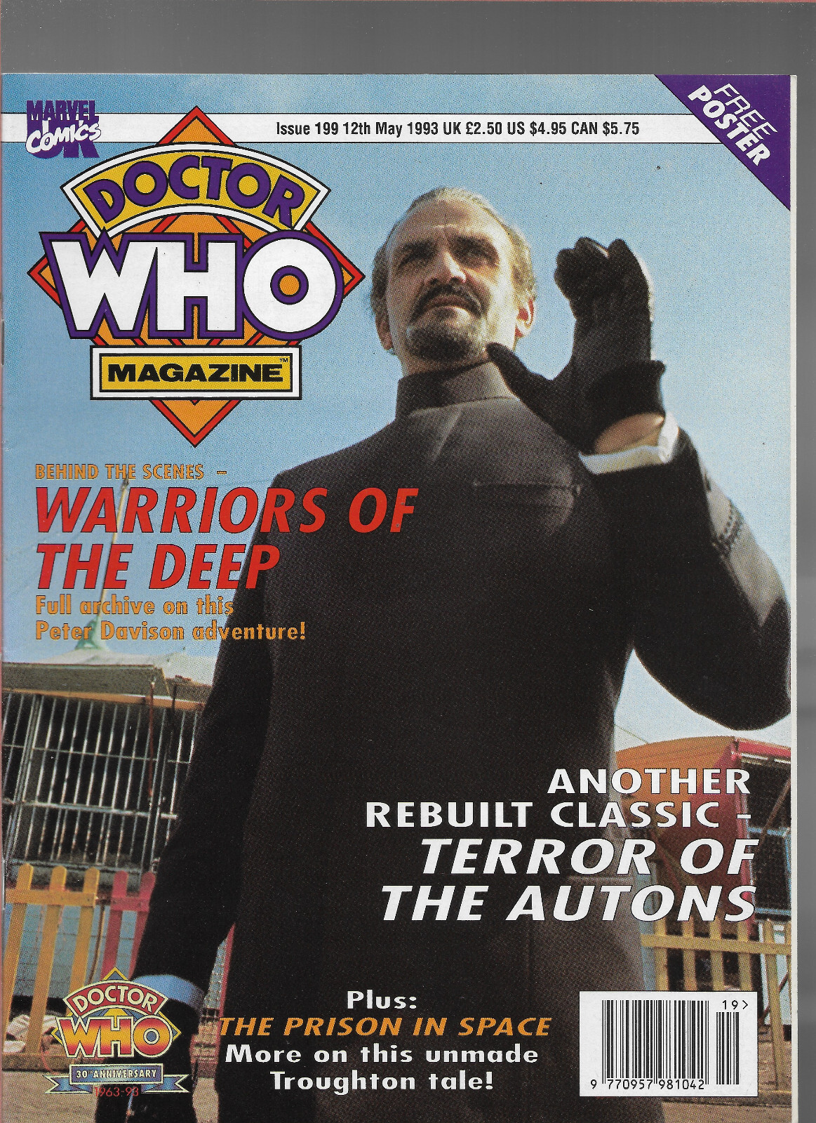 DOCTOR WHO Magazine #199 with poster (S)