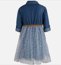 blue dresser canada Cherry Blossom Denim Dress