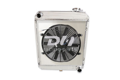 For 1960-66 Chevy C/K 10 20 30 Suburban Panel Pickup MT 3Row Radiator&Shroud Fan