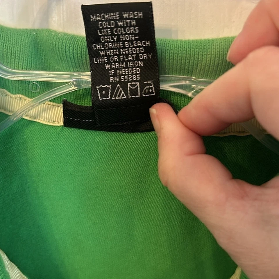 Top deportivo elástico de tenis Express para mujer (L) verde Y2K con media cremallera cuello Foto 3 de 4