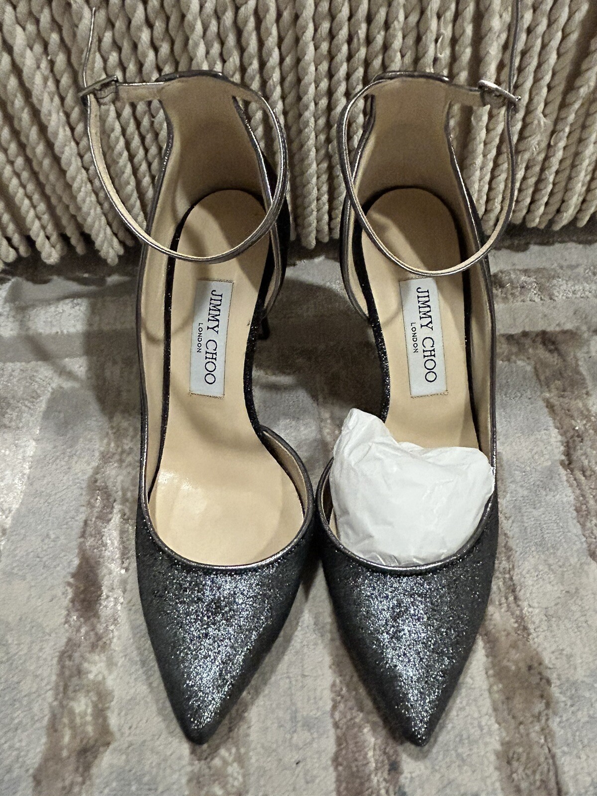 Jimmy Choo Lucy 85 - Anthracite - Size 38