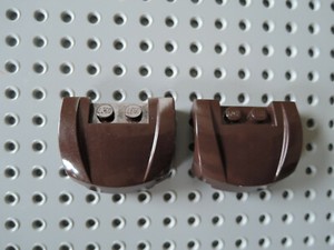 LEGO 2 x Motorhaube 98835  dunkelbraun 3x4x1 2/3