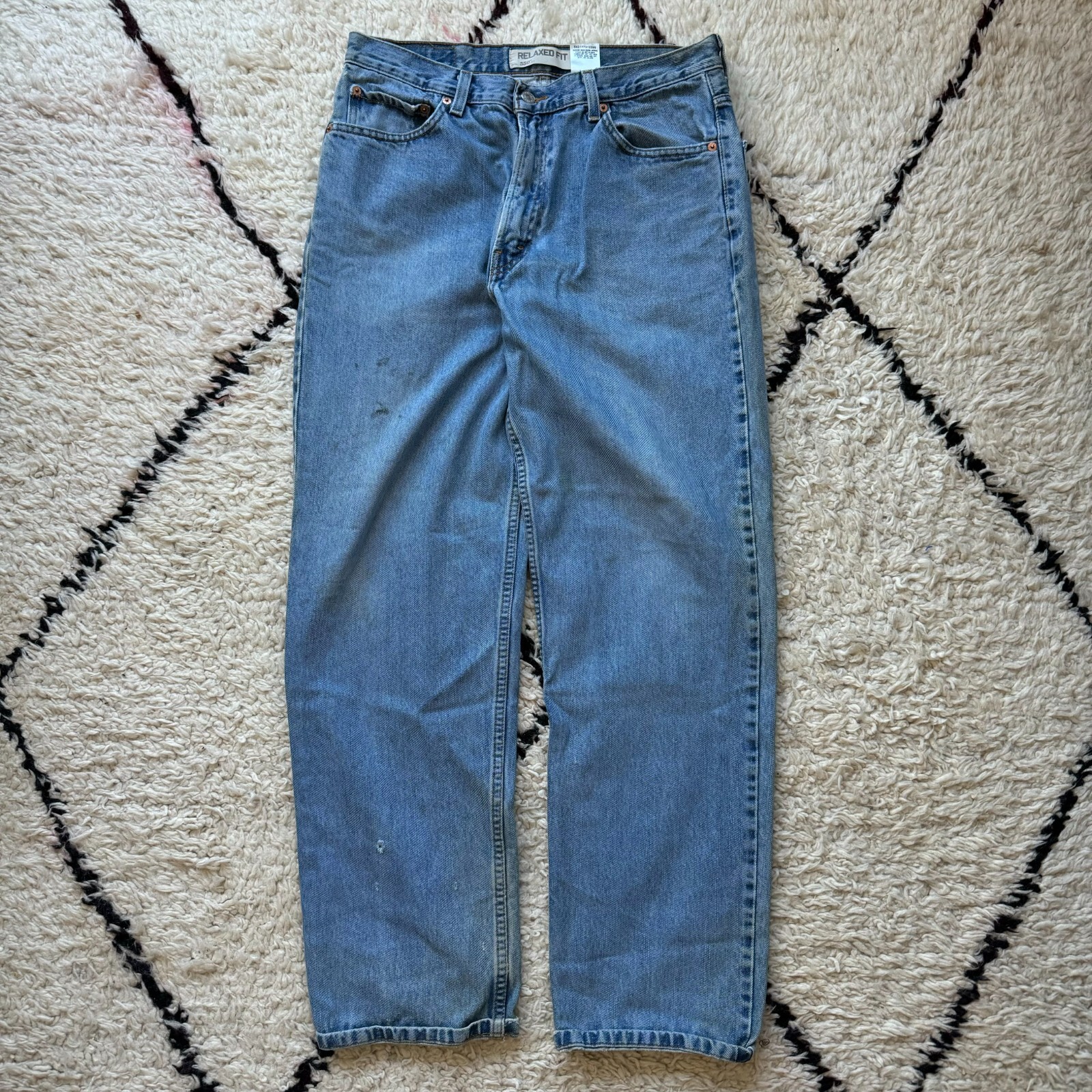 Levis Mens 550 Y2K Vintage Light Wash Loose Baggy Skater Jeans 33x32 33x30