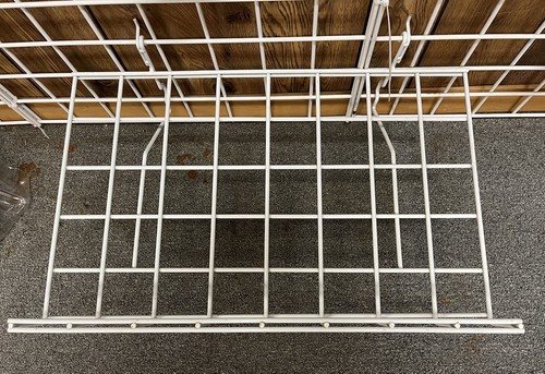 2 Pack Slat Wall White Wire 24 x 15 Shelf with Lip Store Retail Grid Wall HD - Picture 8 of 8