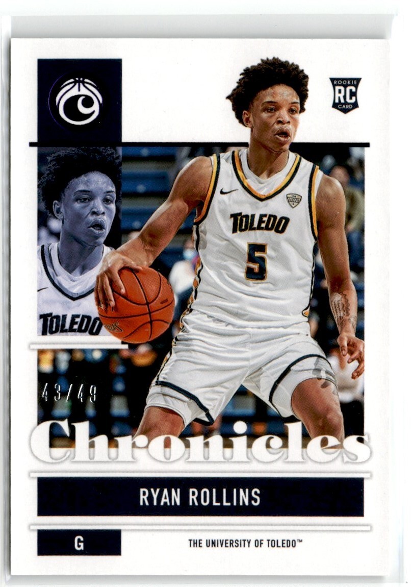 2022-23 Panini Chronicles Draft Purple Ryan Rollins /49 #24 RC Toledo Rockets