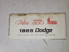 1965 DODGE POLARA CUSTOM 880 MONACO ORIGINAL OWNERS MANUAL USED 11524-42