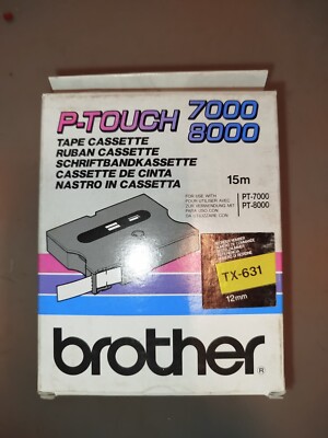 Brother P-Touch Tape Farbband PT7000 PT8000 PT-PC TX-631 15 Meter 12MM