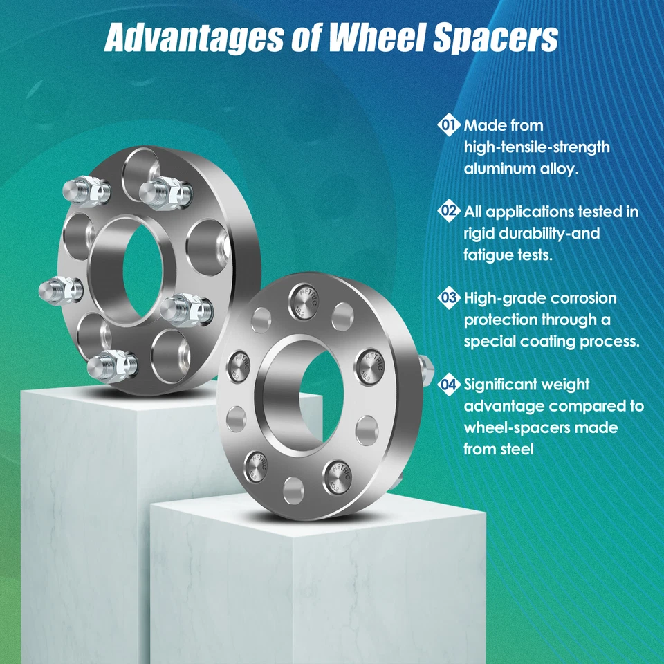 4 шт колесных распорок 1 дюйм Hubcentric 5x4,5 5x114,3 для Hyundai Elantra Mazda 6 Jeep - Изображение 4 из 4