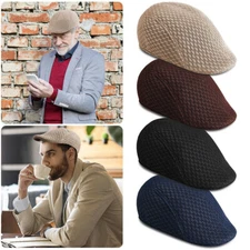Men's Quick Dry Flat Cap Mesh Gatsby Classic Newsboy Beret Cabbie Duck Ivy Hat