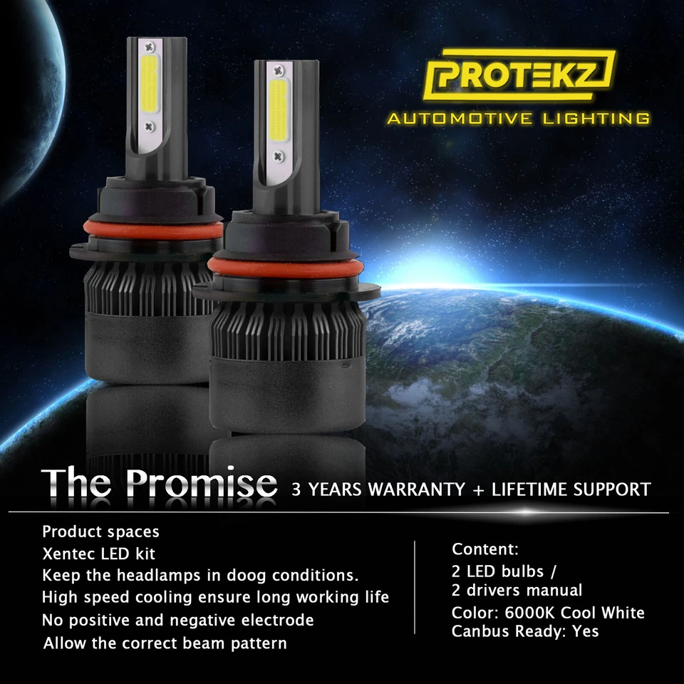 9005 HB3 Kit de faros LED bombillas con ventilador CREE 800W 120000LM 6500K Foto 2 de 4