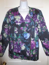 Nwt Mark Zunino Womens Plus Gorgeous Floral Zipper Jacket Coat Size 22w 22 2x