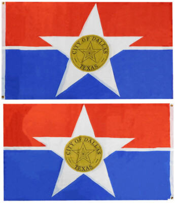 3x5 City of Dallas Texas 2 Faced 2-ply Wind Resistant Flag 3x5ft