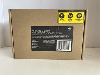 AIRPLATE S1, Quiet Cabinet Fan 4'' for Home Theater AV Amplifier Media Cooling