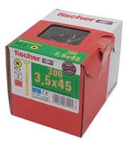 300X Fischer Spanplattenschrauben 3,5X45 PZ2 Holzschrauben Verzinkt Teilgewinde