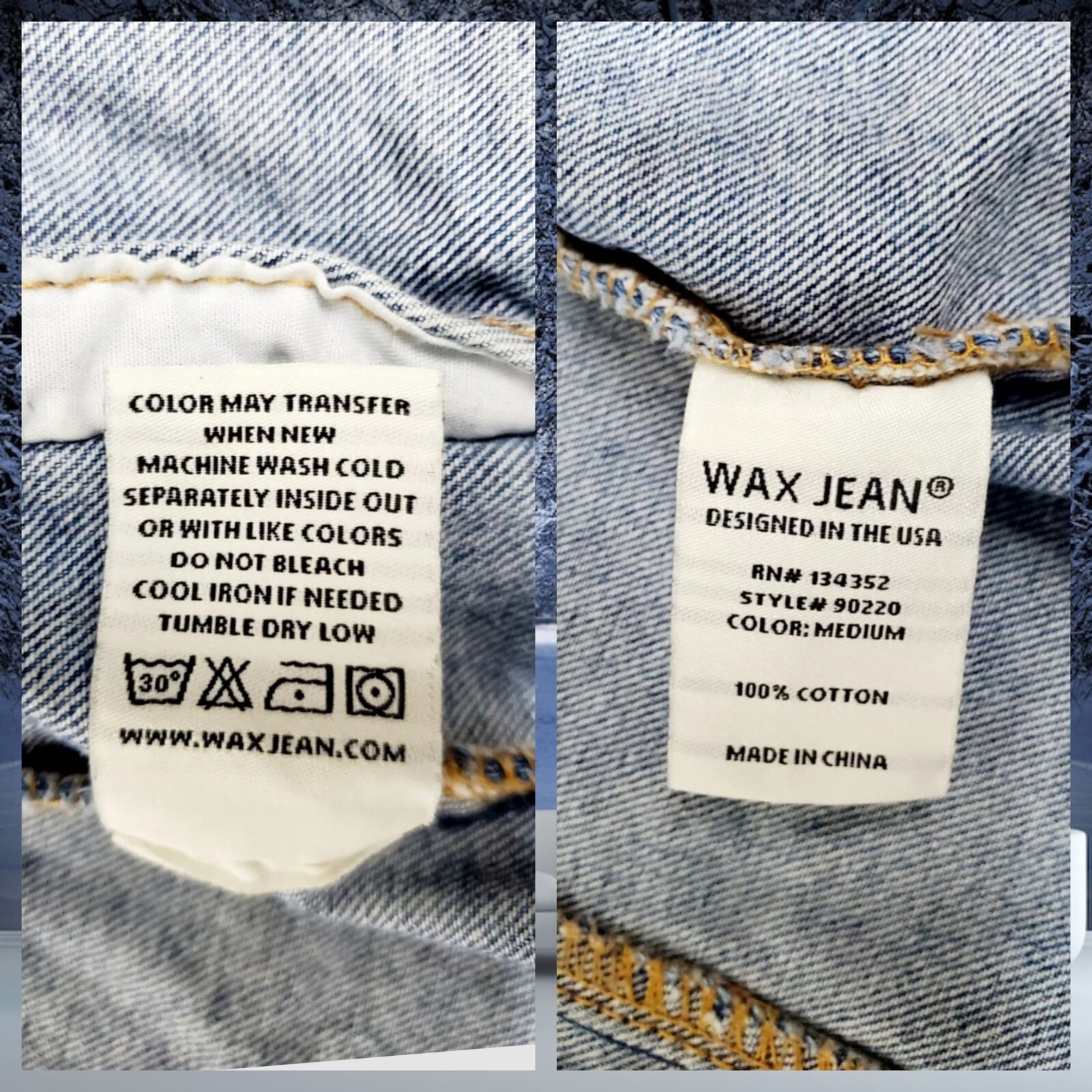 Wax Jean Jacket_  SIZE: Medium Blue Basic Denim B… - image 12