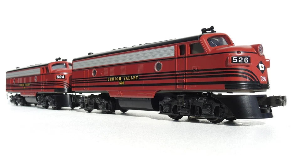 NICE Williams set of two F-series 0-gauge AA train locomotives LEHIGH VALLEY - Image 4 of 4