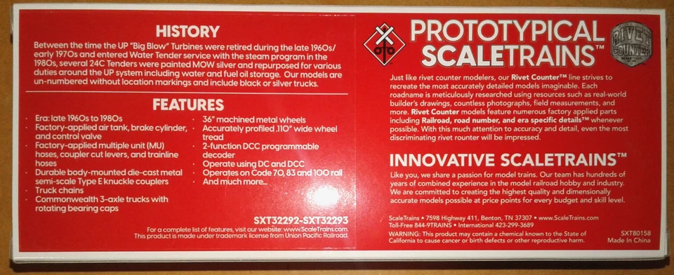 HO SCALETRAINS 24C WATER TANK UNION PACIFIC UP UN-NUMBERED BLACK TRUCKS - Image 3 of 3