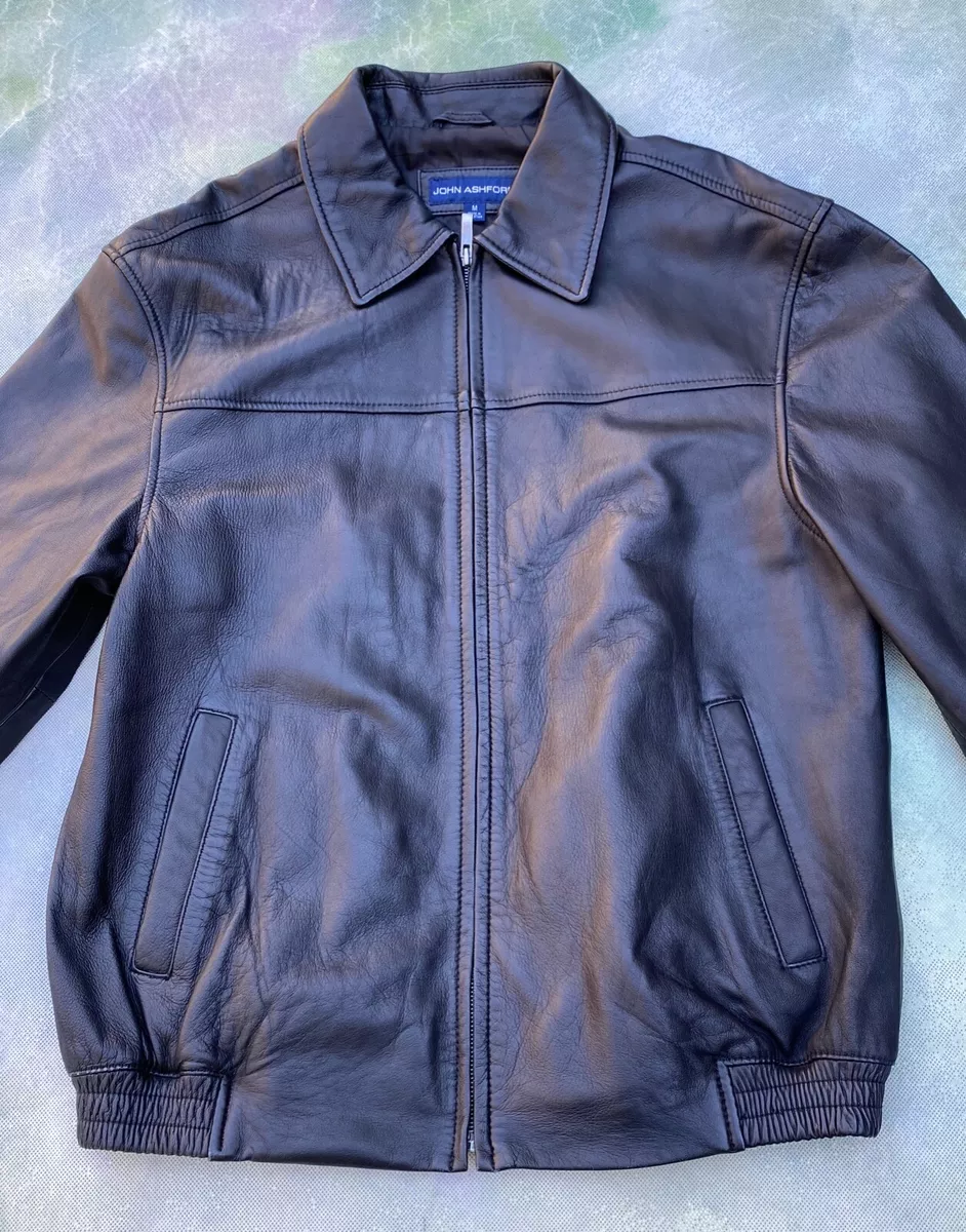 John Ashford Men s Leather Jacket Size M. eBay