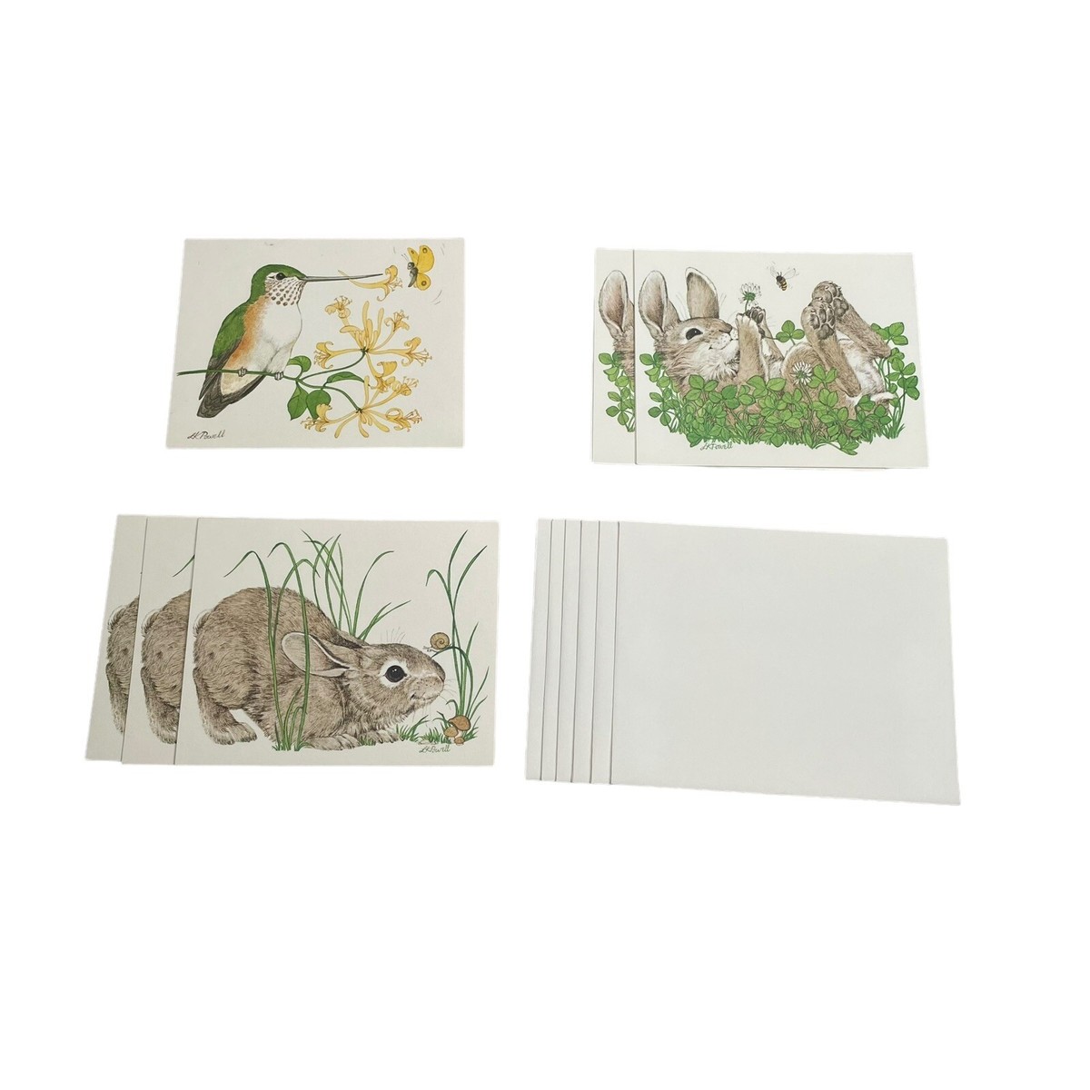 Vintage 18 Unused Greeting Cards Bunny Duck Sunny & Silly