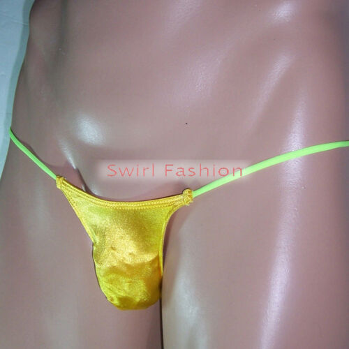 G205Y K205 Mens Micro Bikini String waist shiny satin knit nylon spandex colors - Picture 8 of 22