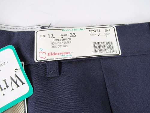 Becky Thatcher Elderwear Uniform Navy Shorts Girls size 17 waist 33" NWT - Picture 3 of 7